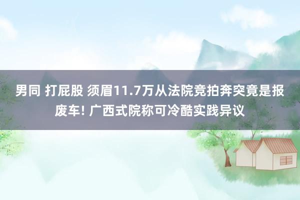 男同 打屁股 须眉11.7万从法院竞拍奔突竟是报废车! 广西式院称可冷酷实践异议