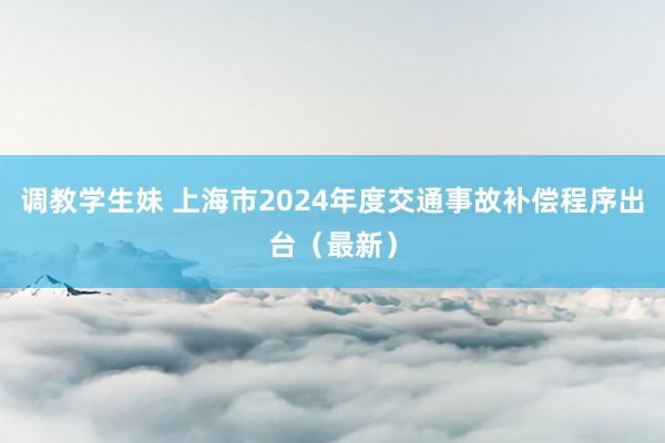 调教学生妹 上海市2024年度交通事故补偿程序出台（最新）