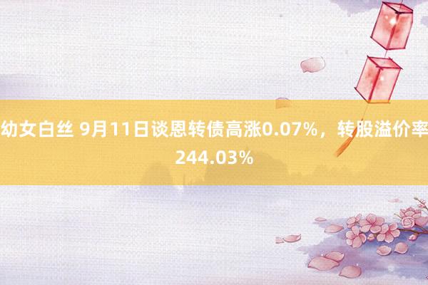 幼女白丝 9月11日谈恩转债高涨0.07%，转股溢价率244.03%