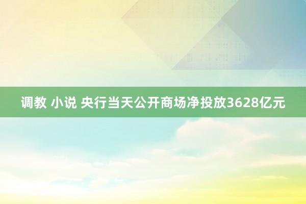 调教 小说 央行当天公开商场净投放3628亿元