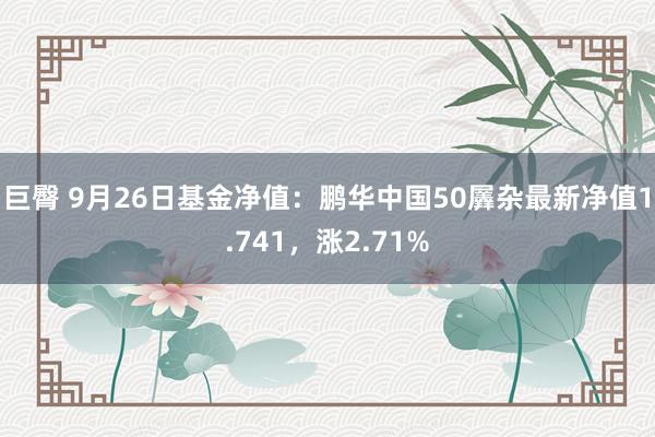 巨臀 9月26日基金净值：鹏华中国50羼杂最新净值1.741，涨2.71%