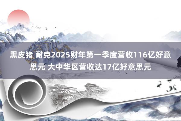 黑皮猪 耐克2025财年第一季度营收116亿好意思元 大中华区营收达17亿好意思元