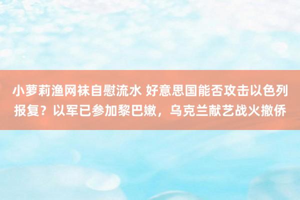 小萝莉渔网袜自慰流水 好意思国能否攻击以色列报复？以军已参加黎巴嫩，乌克兰献艺战火撤侨