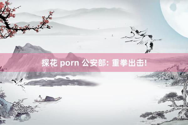 探花 porn 公安部: 重拳出击!