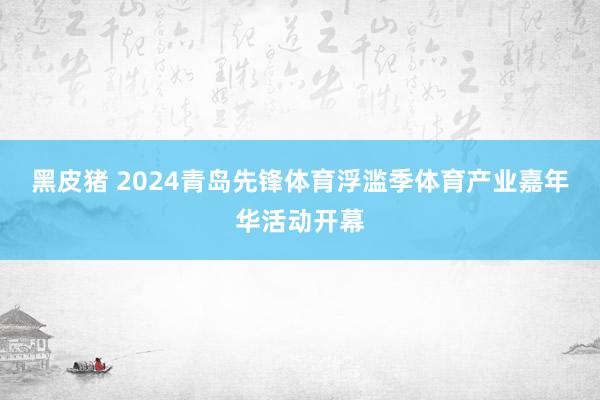 黑皮猪 2024青岛先锋体育浮滥季体育产业嘉年华活动开幕