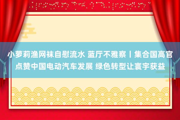 小萝莉渔网袜自慰流水 蓝厅不雅察丨集合国高官点赞中国电动汽车发展 绿色转型让寰宇获益