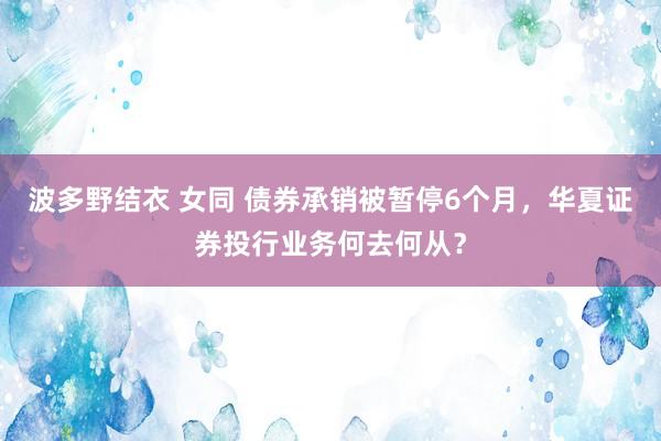 波多野结衣 女同 债券承销被暂停6个月，华夏证券投行业务何去何从？