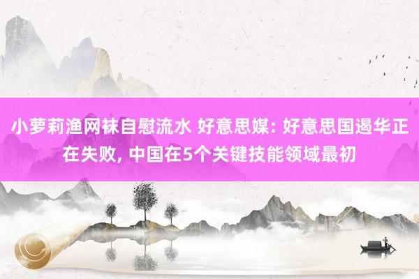 小萝莉渔网袜自慰流水 好意思媒: 好意思国遏华正在失败， 中国在5个关键技能领域最初