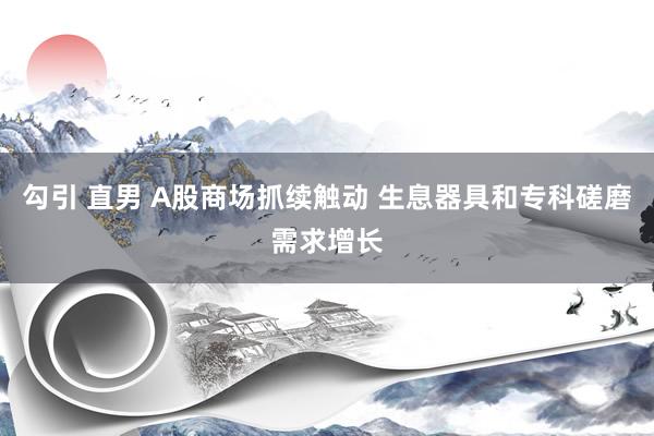 勾引 直男 A股商场抓续触动 生息器具和专科磋磨需求增长