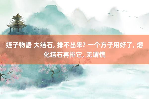 姪子物語 大结石， 排不出来? 一个方子用好了， 熔化结石再排它， 无谓慌