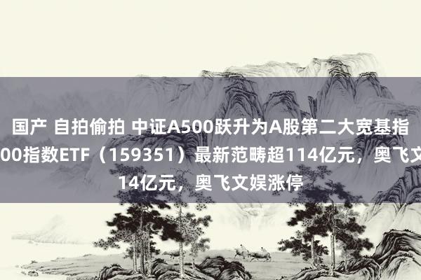 国产 自拍偷拍 中证A500跃升为A股第二大宽基指数，A500指数ETF（159351）最新范畴超114亿元，奥飞文娱涨停