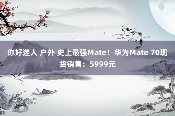 你好迷人 户外 史上最强Mate！华为Mate 70现货销售：5999元