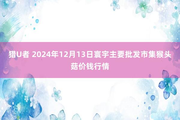 猎U者 2024年12月13日寰宇主要批发市集猴头菇价钱行情