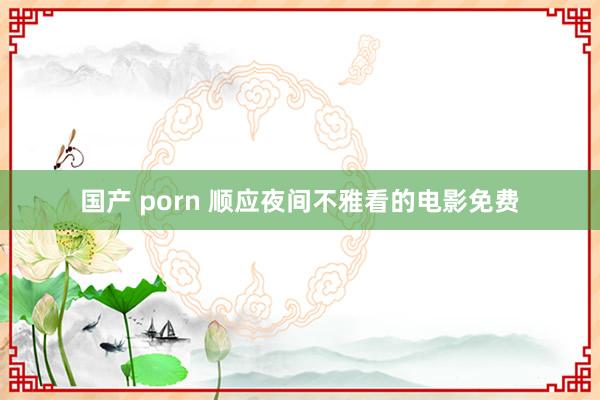 国产 porn 顺应夜间不雅看的电影免费