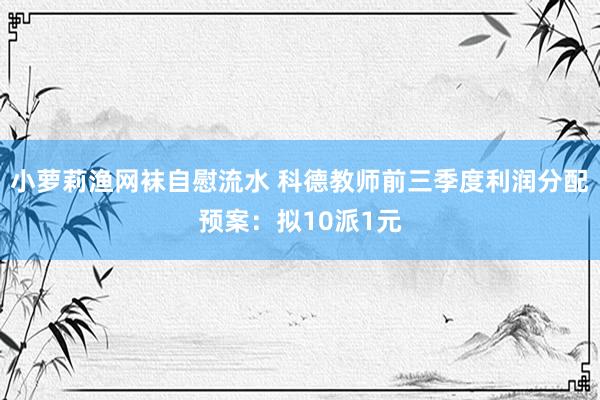 小萝莉渔网袜自慰流水 科德教师前三季度利润分配预案：拟10派1元