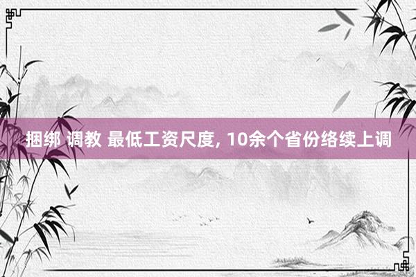 捆绑 调教 最低工资尺度， 10余个省份络续上调