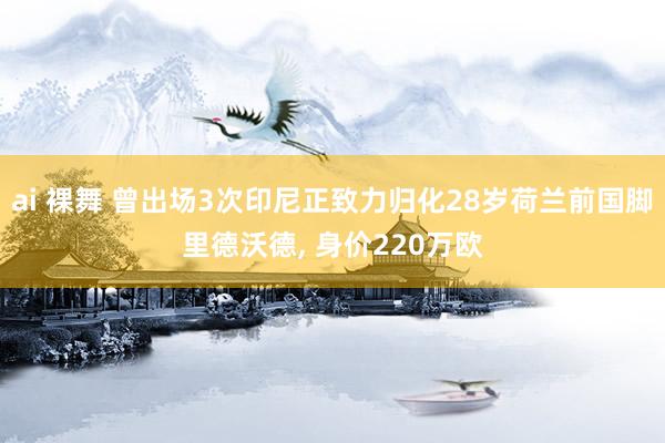 ai 裸舞 曾出场3次印尼正致力归化28岁荷兰前国脚里德沃德， 身价220万欧