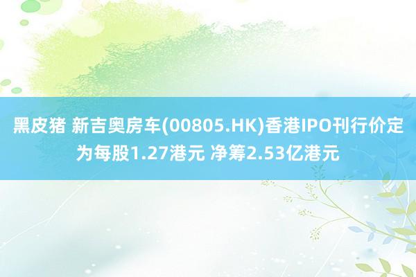 黑皮猪 新吉奥房车(00805.HK)香港IPO刊行价定为每股1.27港元 净筹2.53亿港元