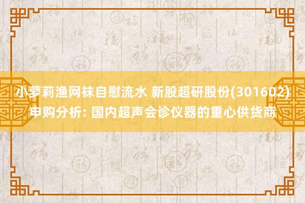 小萝莉渔网袜自慰流水 新股超研股份(301602)申购分析: 国内超声会诊仪器的重心供货商