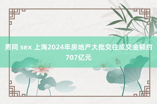 男同 sex 上海2024年房地产大批交往成交金额约707亿元